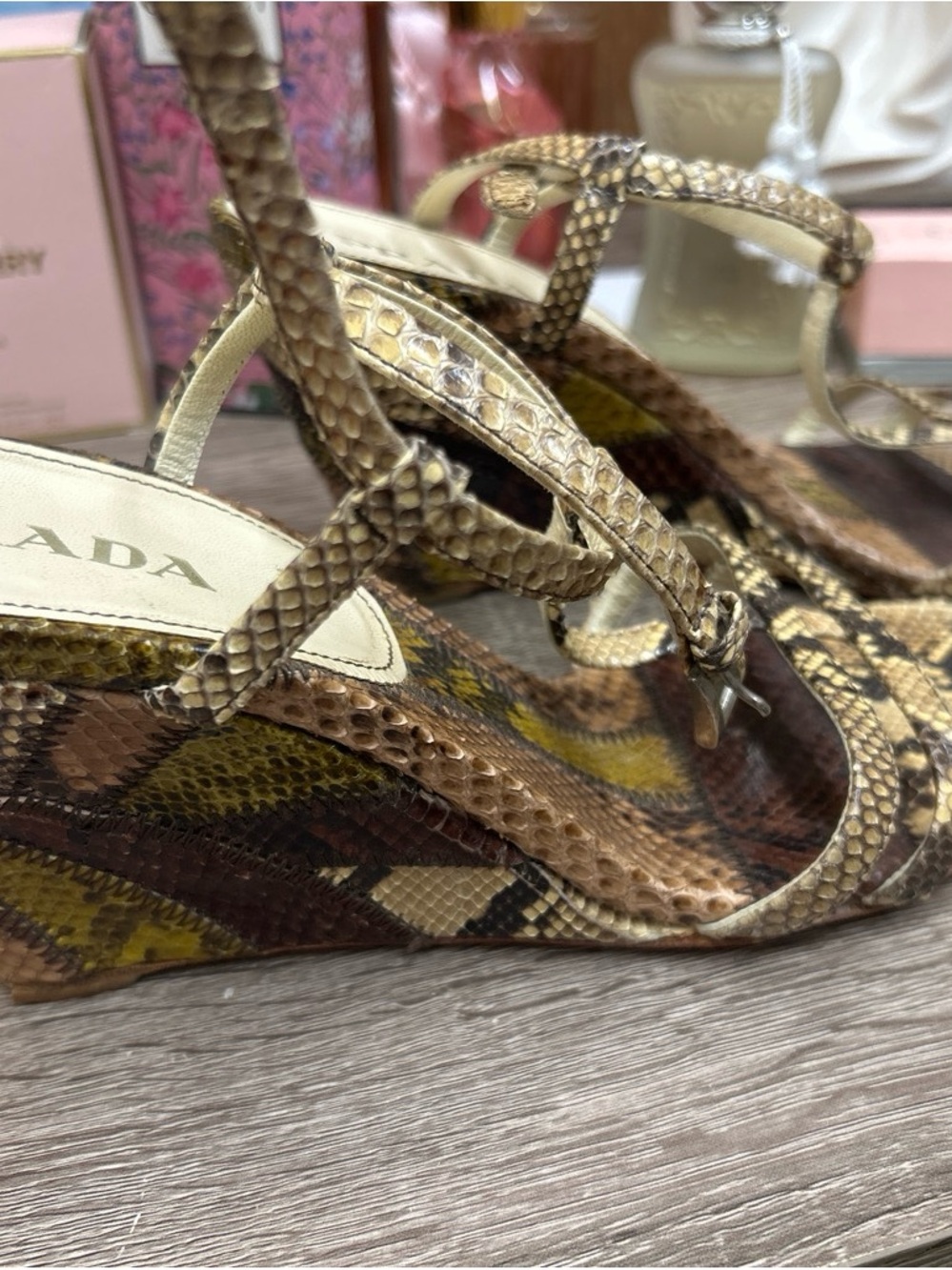 Vintage Prada Python Wedges - Picture 2 of 2